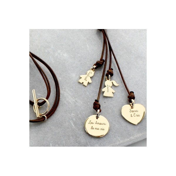 Long Necklace with Engravable Charms