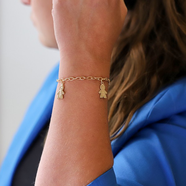 Personalized boy/girl bracelet Gold Plated