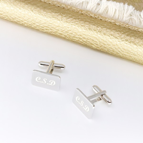Rectangle Cufflinks to Personalise