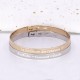 Duo Pearl Bangle Bracelet to engrave