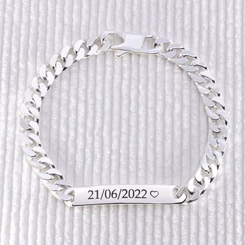 Men’s Engraved Chain ID Bracelet