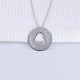 Engraved Heart Disc Necklace