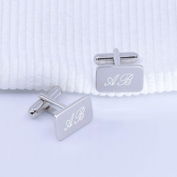 Rectangle Cufflinks to Personalise